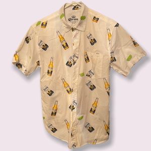 Corona Beige Short Sleeve Men's Shirt